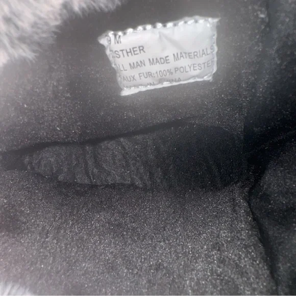 Weatherproof Esther Black Fur Lined Boots Sz 9 Brand New In Box - Picture 9 of 10